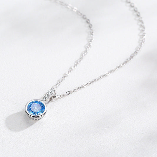 Women's Sea Blue Diamond Jewelry Set