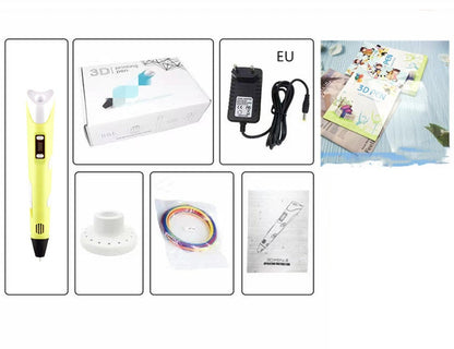 Children's 3D Printing Pen and Brush Toy Set