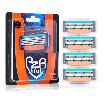Manual razor 4-layer razor blade