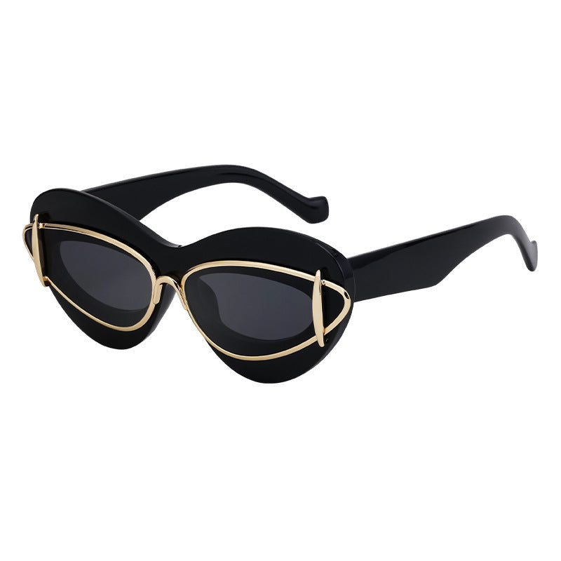 New European And American Fashion Cat-Eye Sunglasses For Women Driving Internet Celebrity Same Style Y2K Small Frame Sunglasses Trendy Sunglas