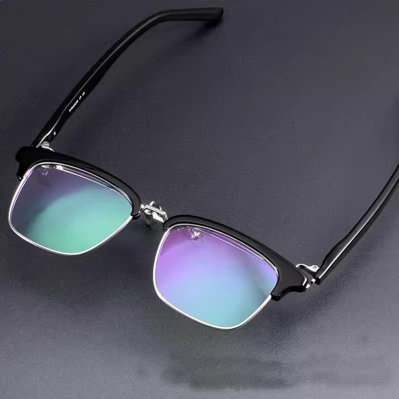 Mens Myopic Eyeglass Frames For Wide Faces, Pure Titanium Version