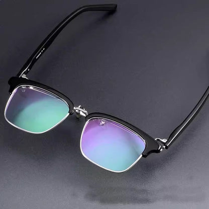 Mens Myopic Eyeglass Frames For Wide Faces, Pure Titanium Version