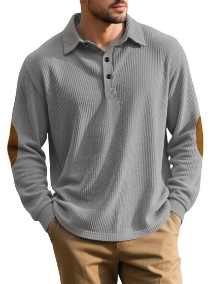 Cross-border Foreign Trade Jacquard Sweatshirt, New Amazon Spring & Autumn Men's Loose Pullover With European & American Style Collar And Elbow Pads
