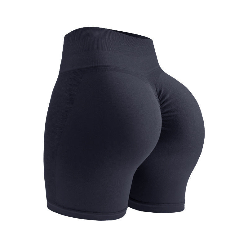 Nude Feeling Seamless High Rise Tight Gym Shorts Peach Hip Sculpting Three Length Yoga Running Workout Shorts For Women