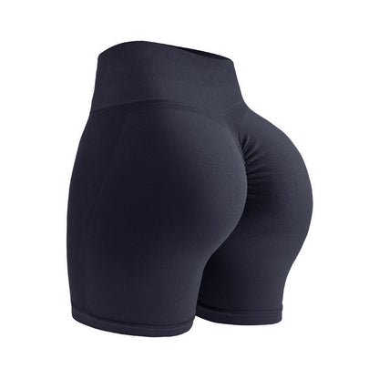 Nude Feeling Seamless High Rise Tight Gym Shorts Peach Hip Sculpting Three Length Yoga Running Workout Shorts For Women