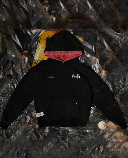 American Dark-style Embroidered Loose-fitting Unisex Hoodie