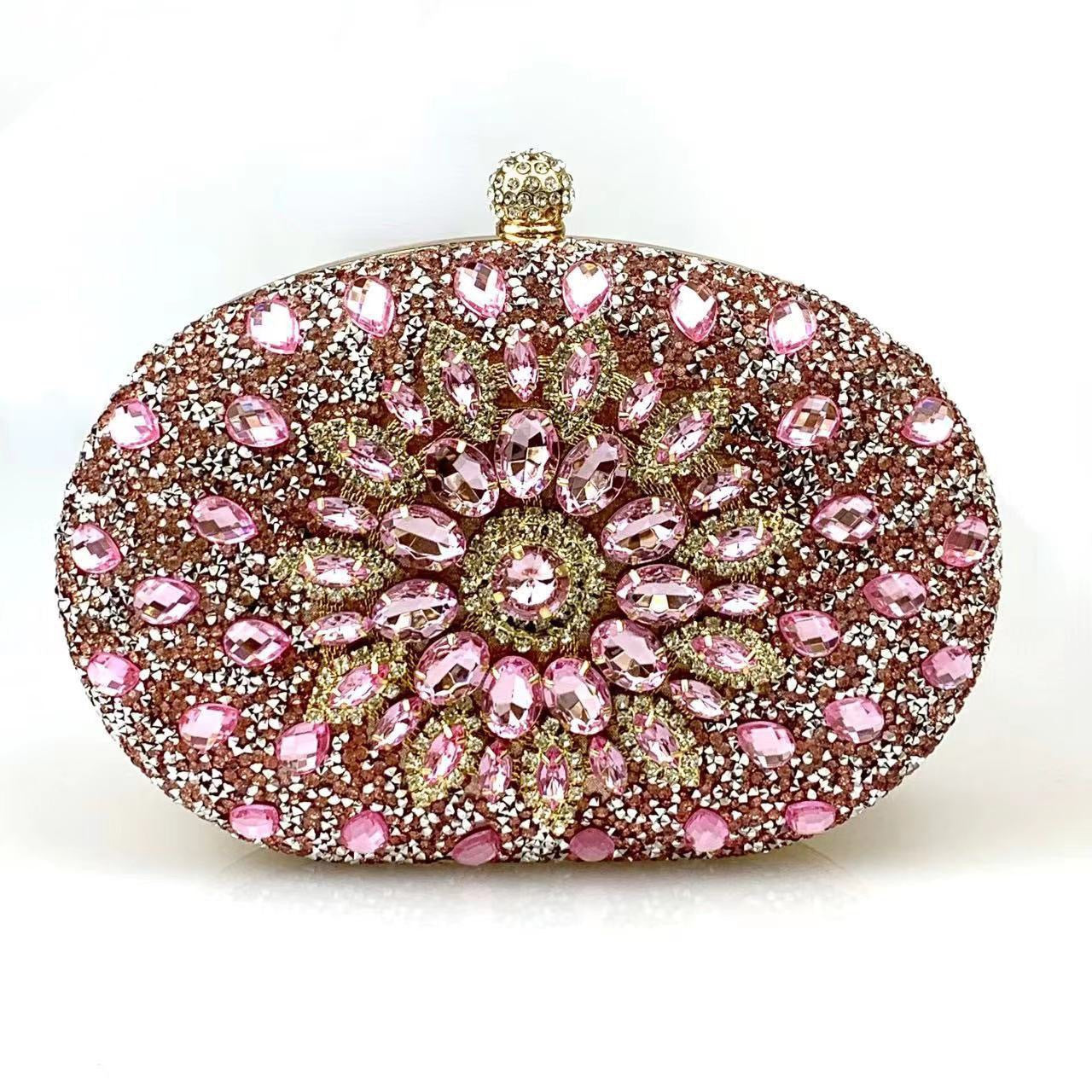 European And American Womens Evening Clutch Diamond-embellished Bag