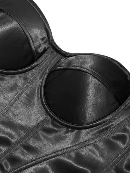 High-End Solid Color Fishbone Bra, Summer Slim-Fit Camisole, Everyday Wear Tube Top For Women With Chest Pads
