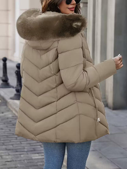 Mid-length Casual Versatile Cotton-padded Coat For Women