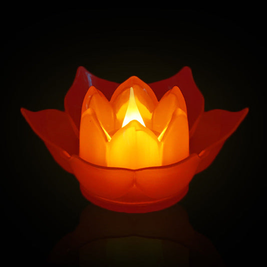 Electronic Plastic Big Lotus With Battery Lamp