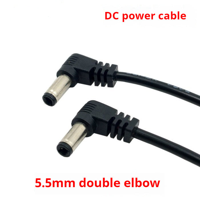 90 Degrees Double Bend DC Power Extension Cable