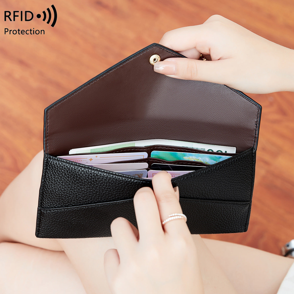 New RFID Anti-Theft Womens Wallet