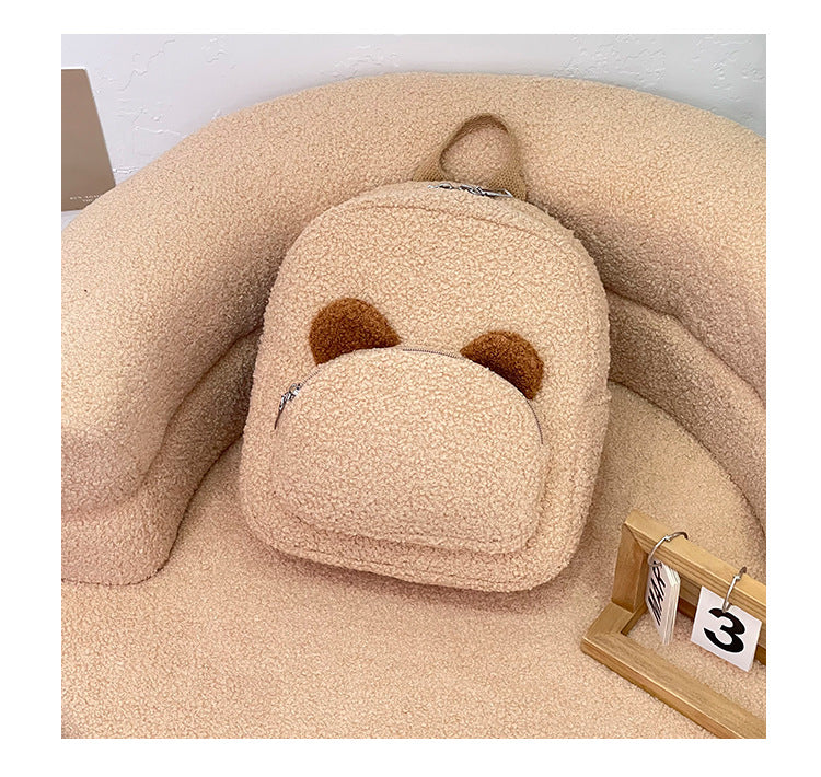 Lightweight New Heart-Shaped Plush Kindergarten Backpack