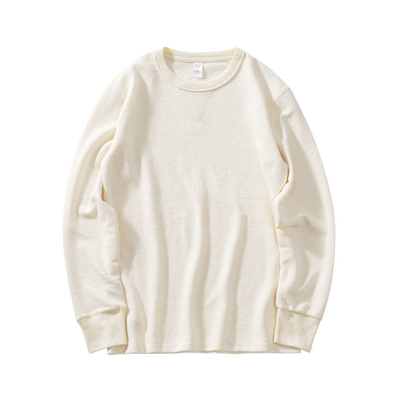 Mens Loose-fit Casual Comfortable Versatile Long-sleeve Crew Neck