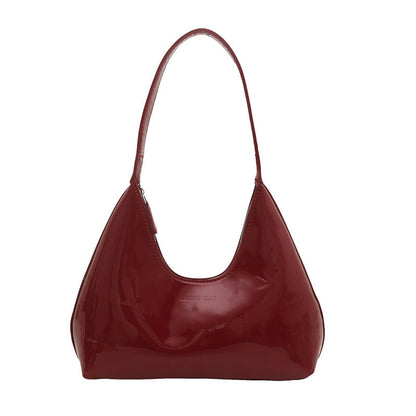 Patent-leather Fashionable Lightweight Single-shoulder Tote Underarm Bag For Women