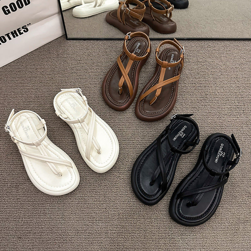 Sandals Women 2026 New Summer Outdoor Wear Fashion High End Versatile Women Shoes Comfortable For Dress Roman Shoes