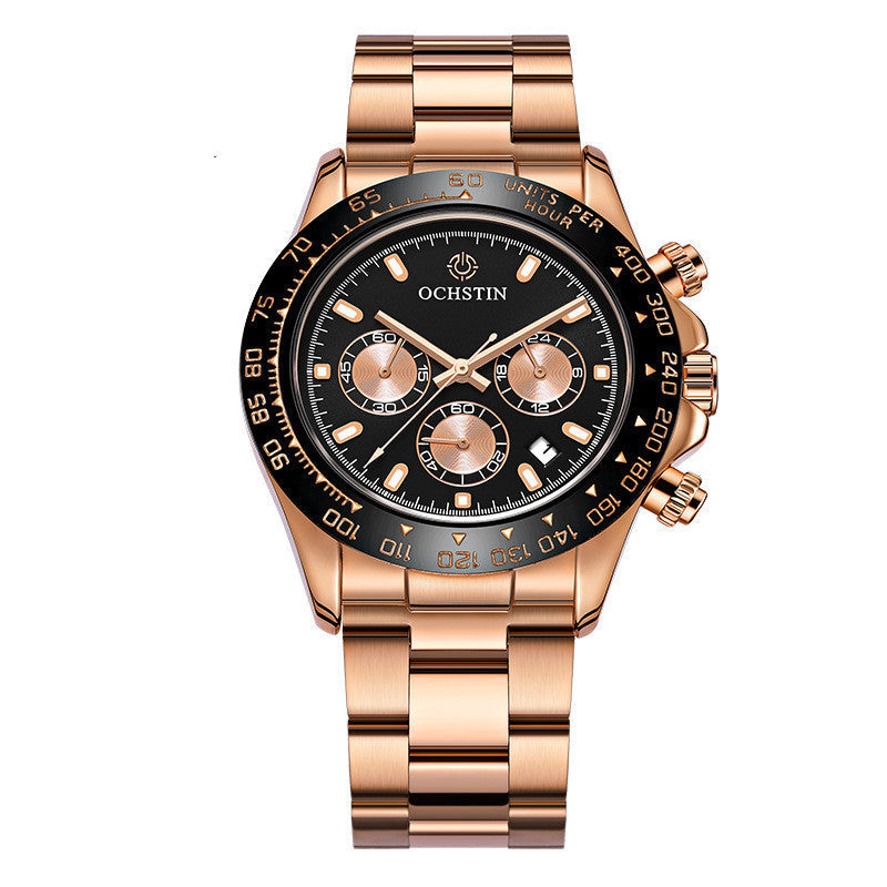 Stainless Steel Waterproof Multi-function Running Watch