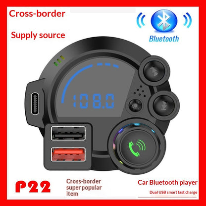 Car-mounted MP3 With Bass And Treble PD 18W Fast Charging And Bluetooth Playback