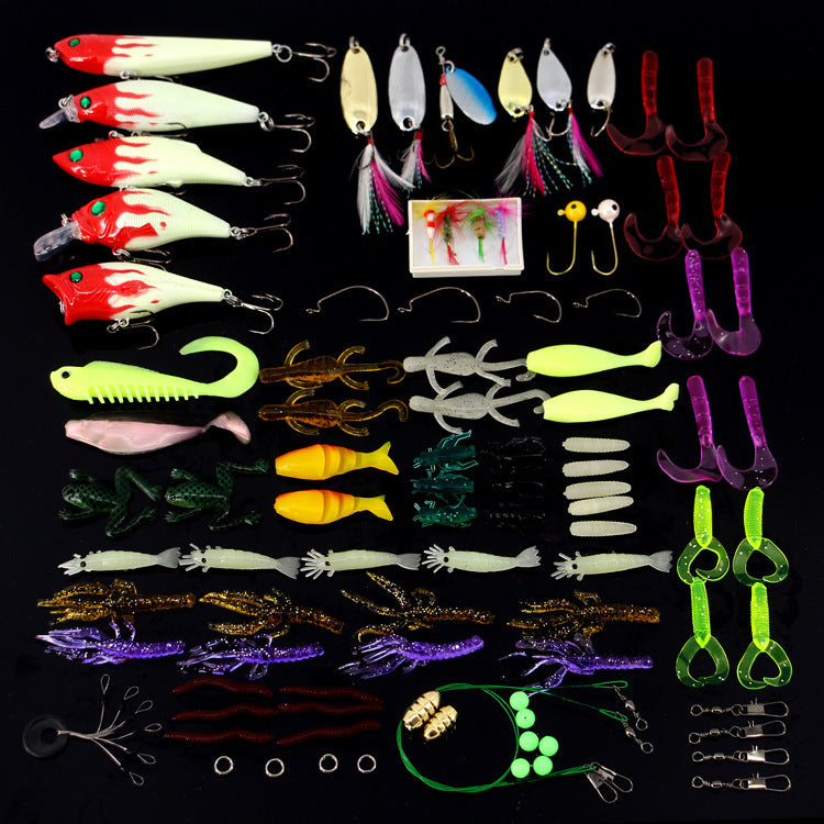 100-Piece Bionic Fishing Lures Set - Freshwater Soft Gear