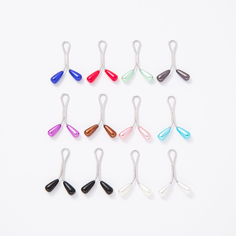 Pearl Pendant U-shaped Headscarf Pin