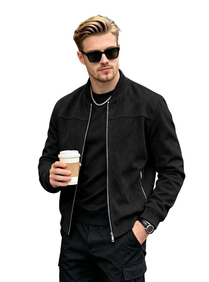 European And American Cross-border EBay Men's Spring And Autumn Suede Pilot Jacket, Foreign Trade Motorcycle Coat, American Baseball Jacket