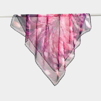 Versatile Printed Thin Square Scarf