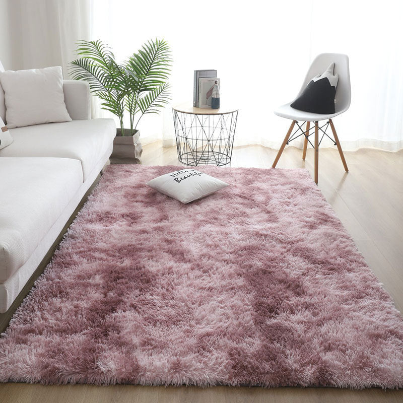 Silk Hair Tie-dyed Carpet Hair Plush Living Room Bedroom And Household