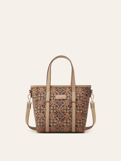Printed Cork Bohemian Shoulder Tote Bag