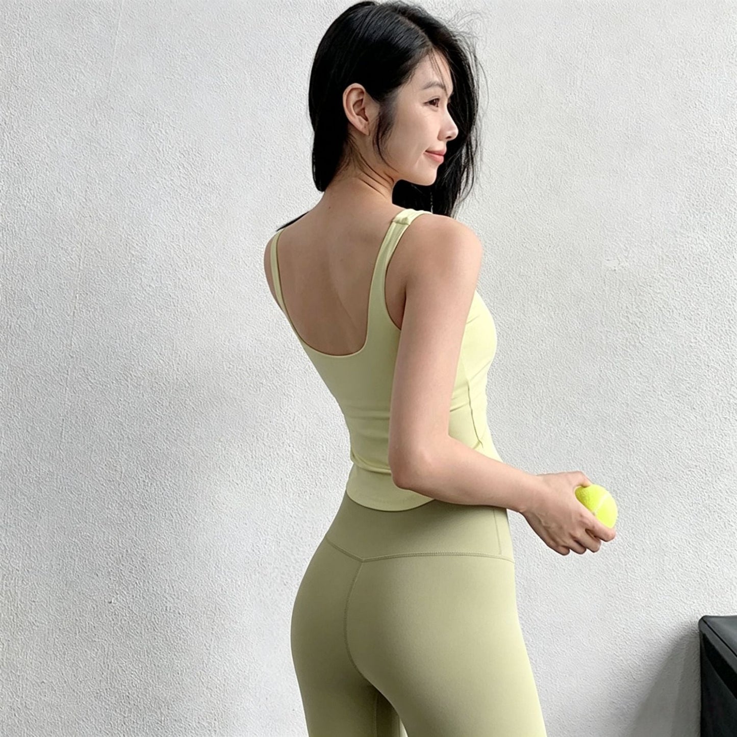 Womens Shock-Resistant High-Elastic Running And Fitness Tank Top