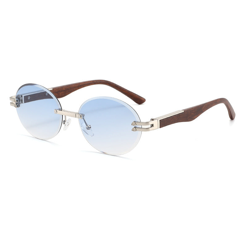 Fashionable Oval Frameless Y2K Sunglasses