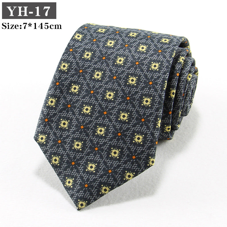 Korean-style Retro Hong Kong style Floral Casual Tie