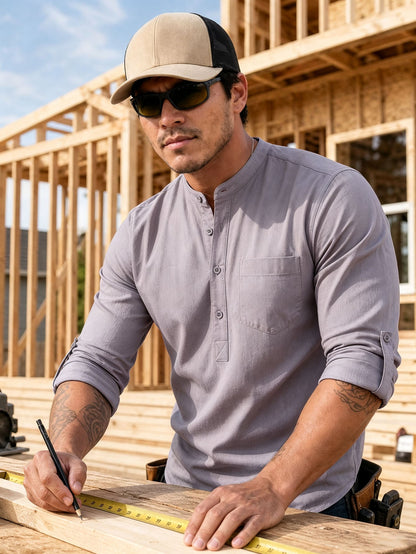 Tough Cotton Mid-Sleeve Work Shirt  Rugged, Breathable & Job-Site Ready