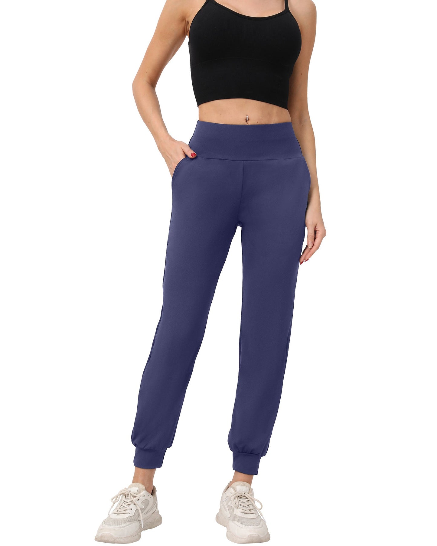 Cross-Border New European And American Women's Loose Sports Pants Running Training Leggings Pocket Casual Quick-Drying Fitness Pants