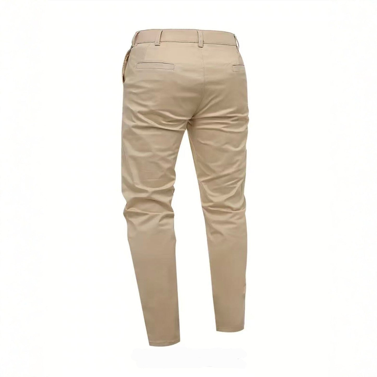 Mens Slim-fit Casual Pants Solid Color