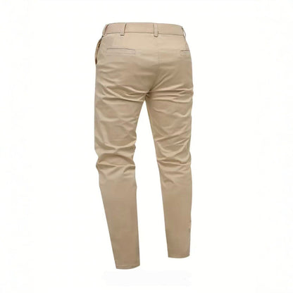 Mens Slim-fit Casual Pants Solid Color