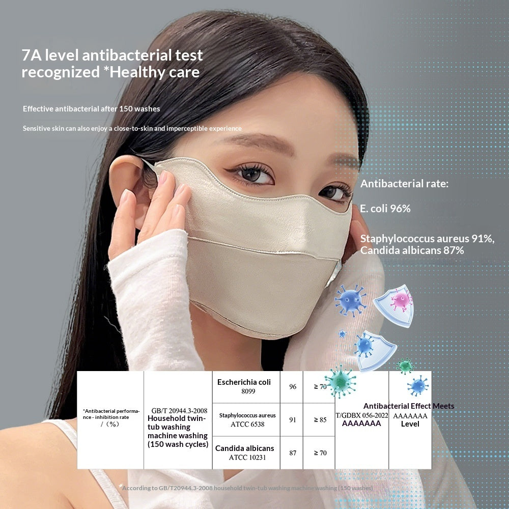 Silk Sun-protective UV-blocking Breathable Face Mask