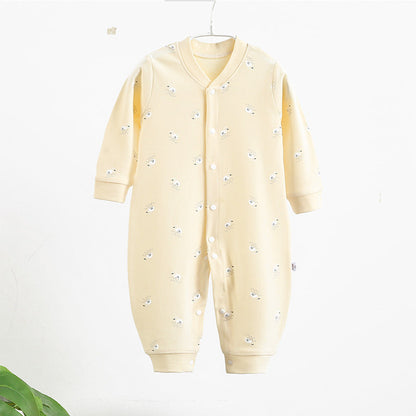 Baby combed cotton jumpsuit