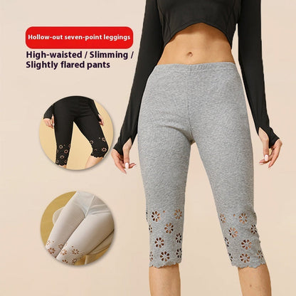 Oversized Leggings Summer Hollow Out Hot Printed Pattern Women