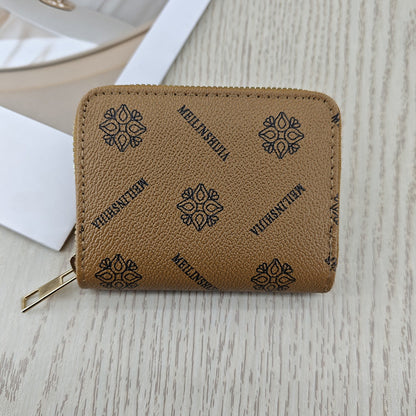 Simple And Stylish Single-zip Multi-cardholder Coin Purse
