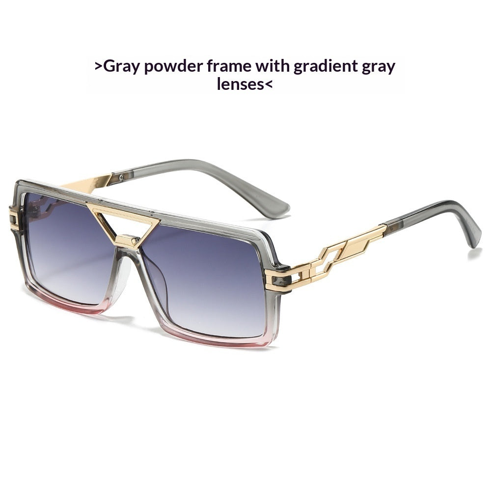 New European And American-style Color-block Sunglasses For Women