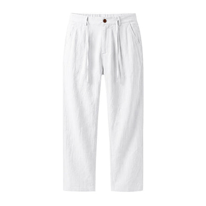 Loose-fit Mens Casual Straight-leg Trousers
