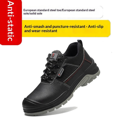 Men's Static Safety Boots - Anti-Puncture And Impact Protection, High-Top Leather