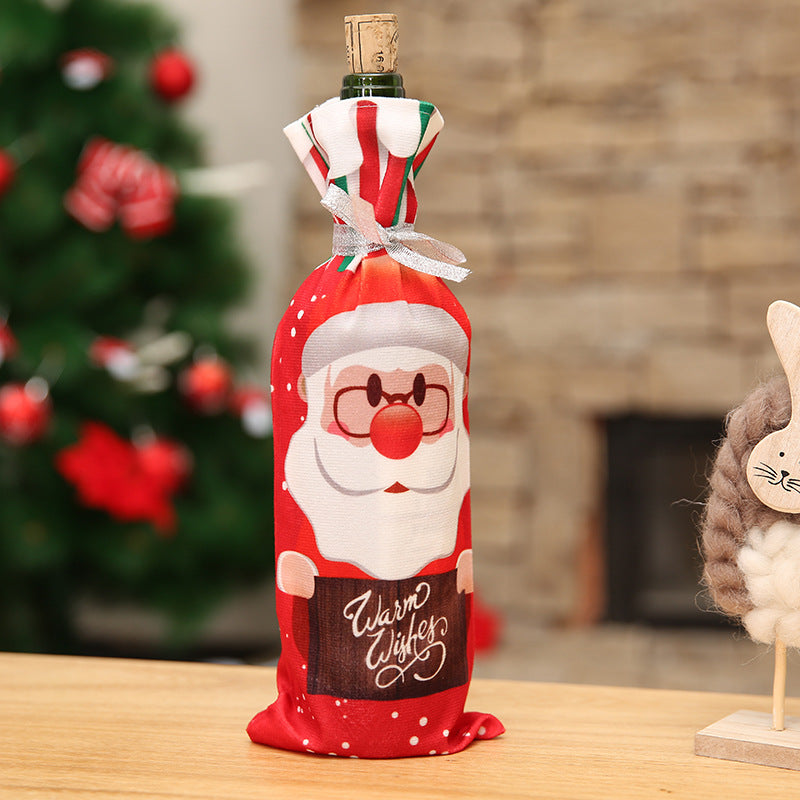 Christmas Wine Bottle Socks Decor