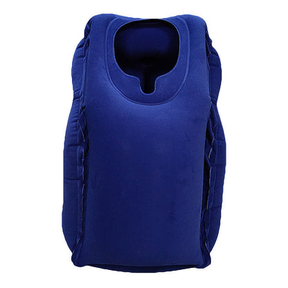 Inflatable Travel Neck Pillow with Arm Support – Portable Nap Cushion for Flights & Office