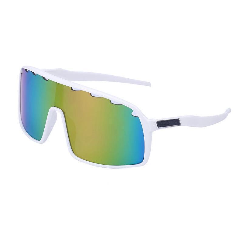 New Colorful Bicycle Windproof Cycling Sunglasses One-Piece Women's Sunglasses European And American Fashion Sports Sunglasses