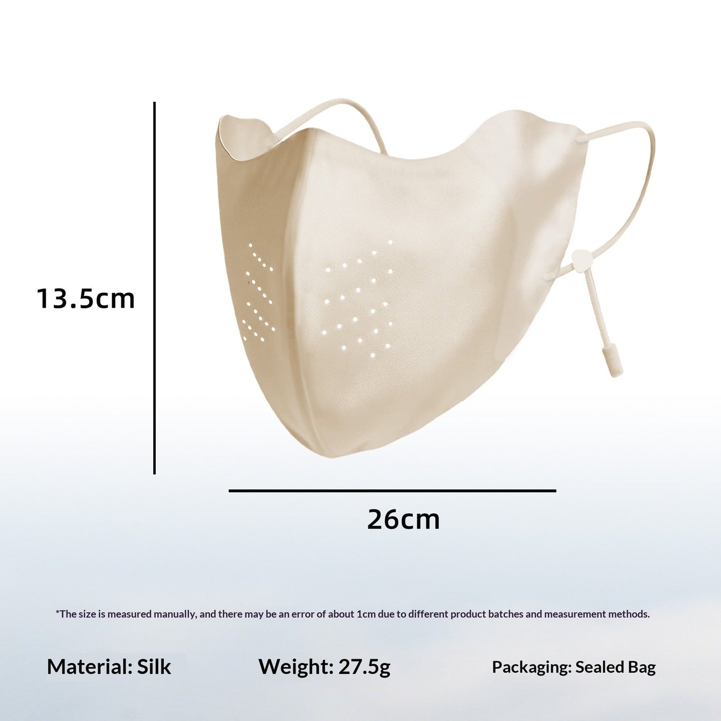Sun-protective With Ventilation Holes Breathable Ice-silk Sunshade Face Mask