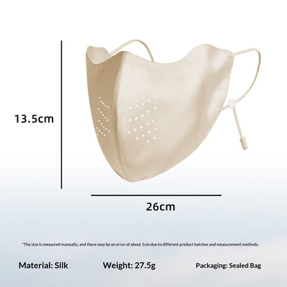 Sun-protective With Ventilation Holes Breathable Ice-silk Sunshade Face Mask