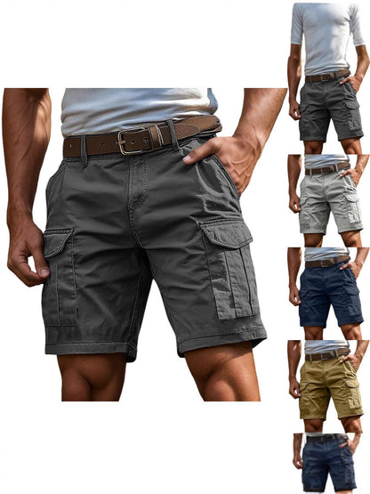 Cross-Border Export Men's Casual Cargo Shorts Multi-Pocket Summer Sports Cargo Shorts High-Waisted Shorts Knee-Length Shorts