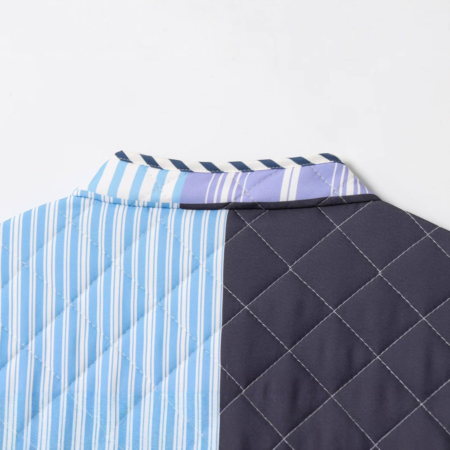Commuter-style Quilted Cotton-padded Coat With A Printed Design