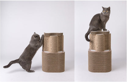 Plumeria Cat Scratching Board Combination Corrugated Tunnel Cat Toy
